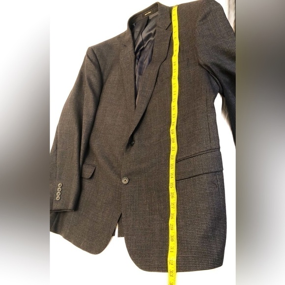 Jean Paul Germain Tweed Navy Blue Blazer Sport Coat Wool Blend Mens 50R - Picture 11 of 16